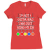 im not a guitar hero i was just doing my job Ladies Fitted T-Shirt