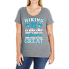 Hiking ıs Like Sex Ladies Curvy T-Shirt