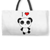i love panda Weekender Totes