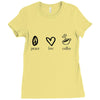 peace love coffee Ladies Fitted T-Shirt