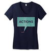 louder than words Women's V-Neck T-Shirt