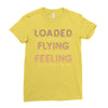 loaded like a freight train flying like an aeroplane feeling like a sp Ladies Fitted T-Shirt