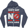 say no to civil war Zipper Hoodie