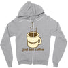 funny retro coffee Zipper Hoodie