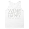 wine makes me happy you, not so much Tank Top