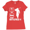 eat sleep battlefield 4, funny Ladies Fitted T-Shirt