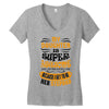 My Daughter Is Super Awesome Her Stepdad Women's V-Neck T-Shirt