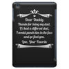 Dear Daddy, Thanks for Being my Dad Baby Boy Letter to Father iPad Mini