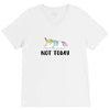 Unicorn Says Not Today V-Neck Tee