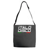retro italo disco Adjustable Strap Totes