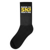 born to ski forced to work Socks