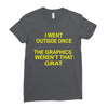 i went outside once Ladies Fitted T-Shirt
