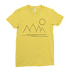 Mountains and Sun Ladies Fitted T-Shirt
