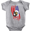 american eagle usa flag head Baby Onesie