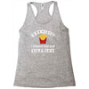 exercise vs extra fries Racerback Tank