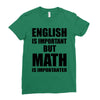 english is important but math is importanter Ladies Fitted T-Shirt