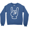 rock and roll throwing horns Crewneck Sweatshirt