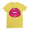 lips shiny Ladies Fitted T-Shirt