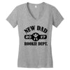 rookie new dad 2017 Women's V-Neck T-Shirt