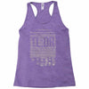 political illiteracy Racerback Tank