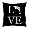love dolphin Throw Pillow