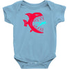 monster fish eats diver Baby Bodysuit