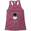 christmas baking team crew snowman Racerback Tank