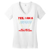 yes i am a firefighter Women's V-Neck T-Shirt