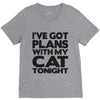 plans with my cats tonight V-Neck Tee