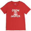 chain smoker disc V-Neck Tee