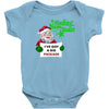 heapy new year funny santa claus christmas Baby Onesie