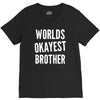 worlds okayest brother funny V-Neck Tee