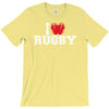 i love rugby mens funny cotton T-Shirt