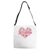 Jet'aime Flower Heart Adjustable Strap Totes
