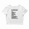 rules for dating my daughter shirt t shirt perfect father's gift Crop Top