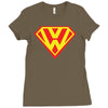 with superman vw logo Ladies Fitted T-Shirt