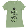 keep calm and roll out Ladies Fitted T-Shirt