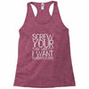 screw your lab safety i want superpowers Racerback Tank