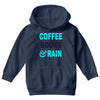 coffee books and rain Youth Hoodie