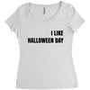 i like halloween day Women's Triblend Scoop T-shirt