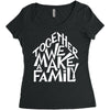 together we make a family 2 Women's Triblend Scoop T-shirt