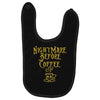 nightmare before coffee Baby Bibs