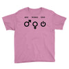 man woman geek symbols Youth Tee