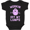 vintage dg506 workin off my lumps best trending Baby Bodysuit