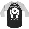 save our vinyl dj club 3/4 Sleeve Shirt