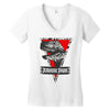 jurassic park raptor natural Women's V-Neck T-Shirt