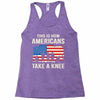 This Is How Americans Take A Knee Racerback Tank