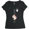 Peek a Boo with Pocket Baby Boy Women's Triblend Scoop T-shirt