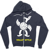 volleyball style sport funny gift present outdoor Zipper Hoodie
