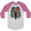 ribcage and heart 3/4 Sleeve Shirt